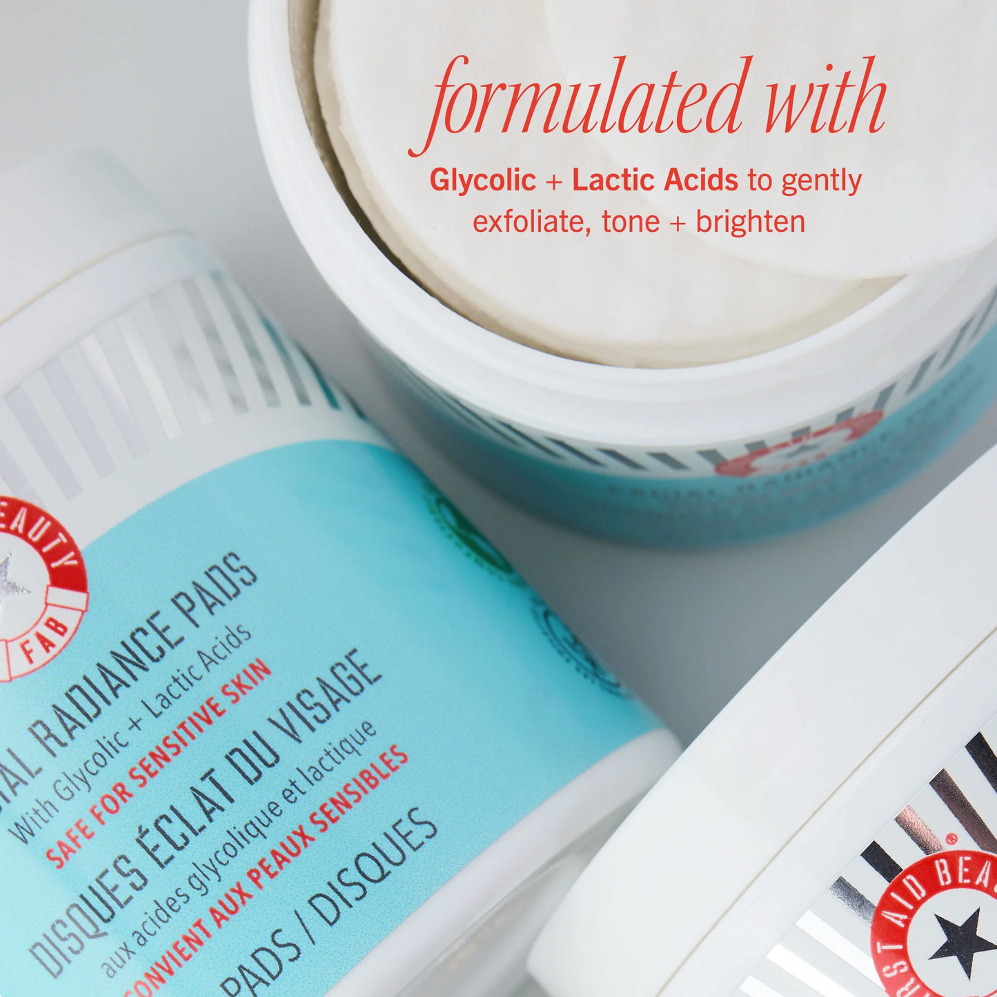 Facial Radiance Pads with Glycolic + Lactic Acids(60 pads)
